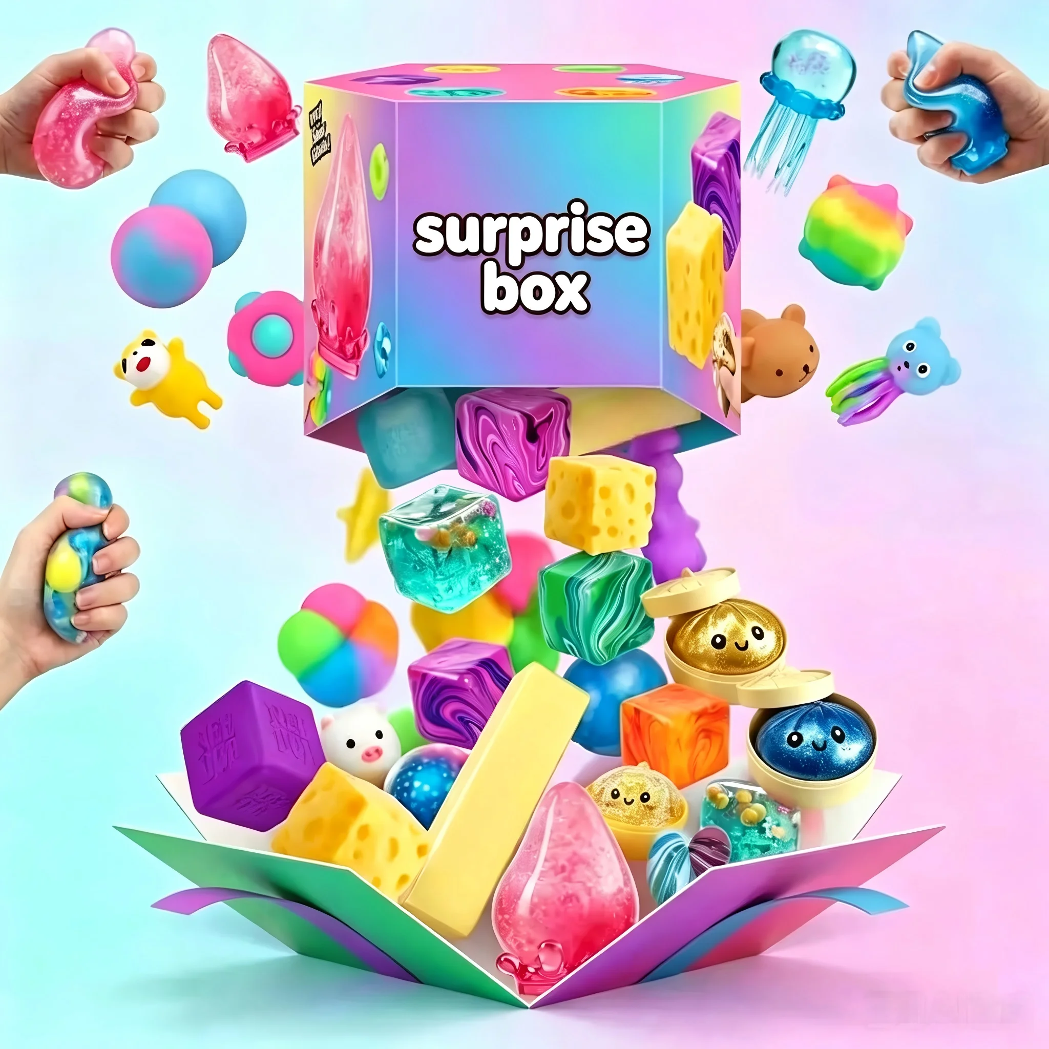 Curtain Curtain - New 100+Pcs Surprise Box Toys Novelty