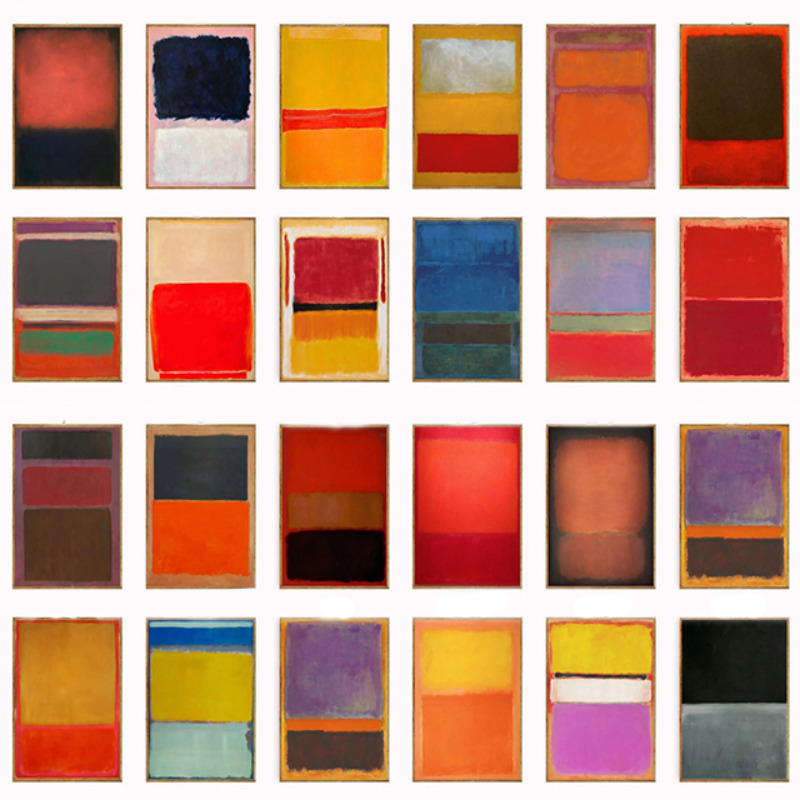 Abstract Canvas Set - Wall Decor, Mark Rothko Poster Sets,
