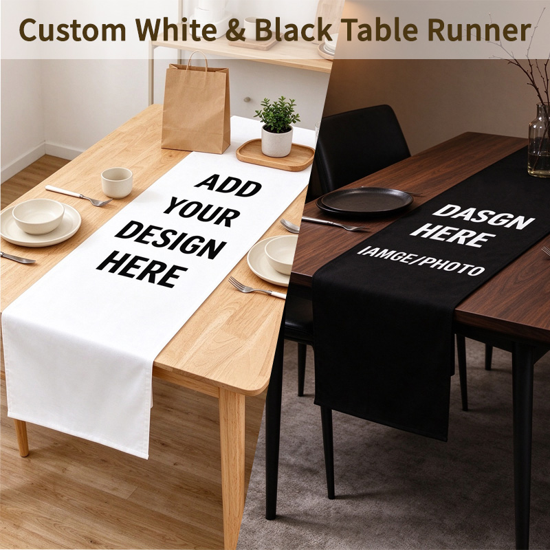 Custom 1pc Home Dining Black/  - Table Runner ulasan dan harga