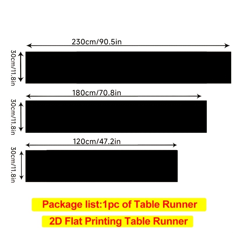 Custom 1pc Home Dining Black/  - Table Runner ulasan dan harga