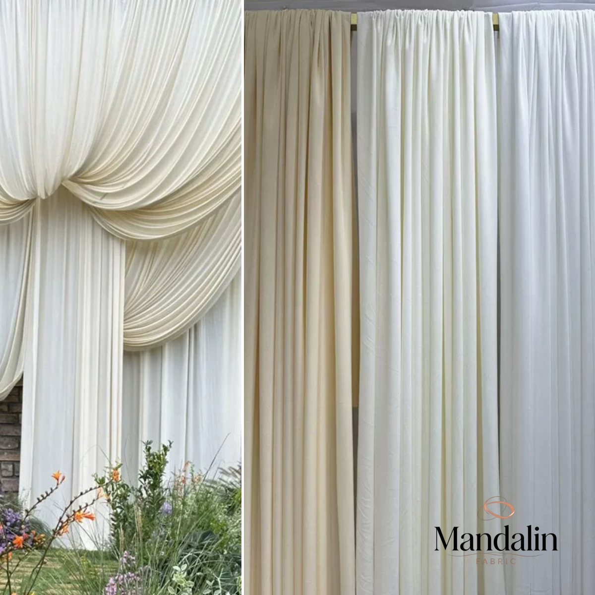 White  Coffee Milk Silk Stretc - Curtain Curtain ulasan dan harga