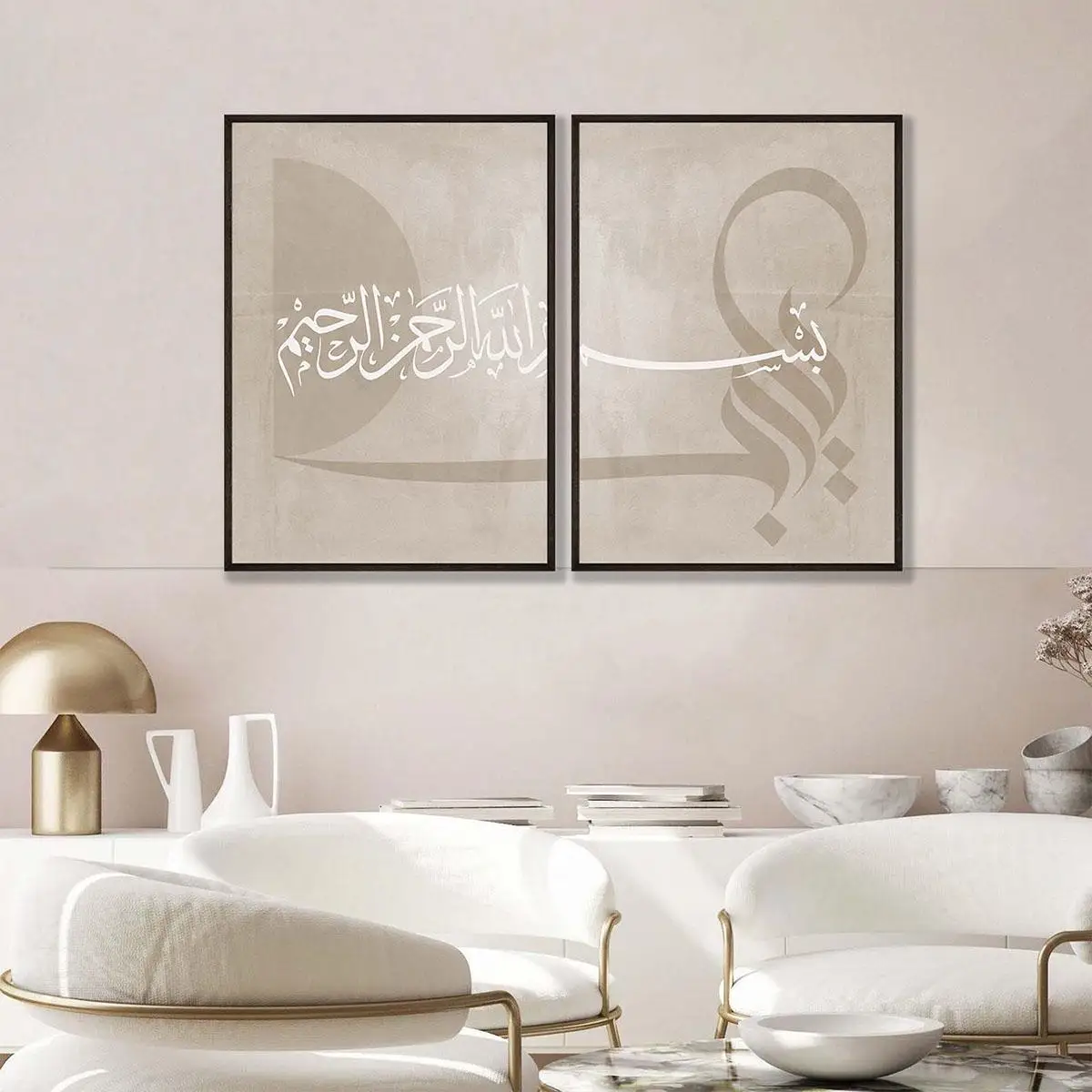 2pcs frameless Canvas Painting - Abstract Canvas Set ulasan dan harga
