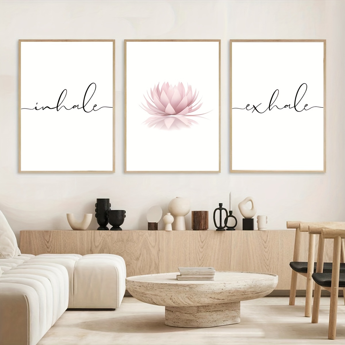 3pcs/set Inhale Exhale Zen Abs - Abstract Canvas Set ulasan dan harga
