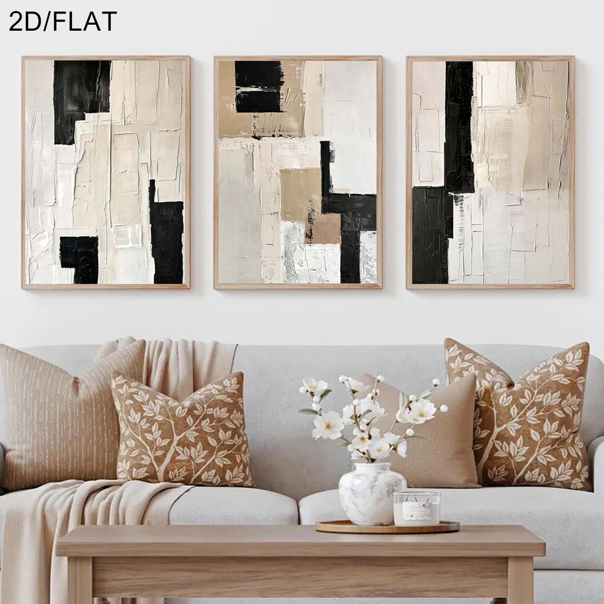 3PCS Frameless,3pcs/Set Modern - Abstract Canvas Set ulasan dan harga