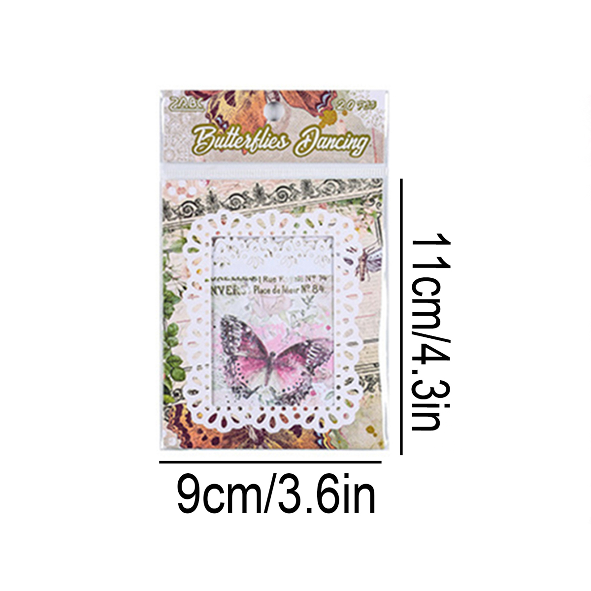 20pcs Non-Adhesive Vintage Flo - Wall Sticker ulasan dan harga
