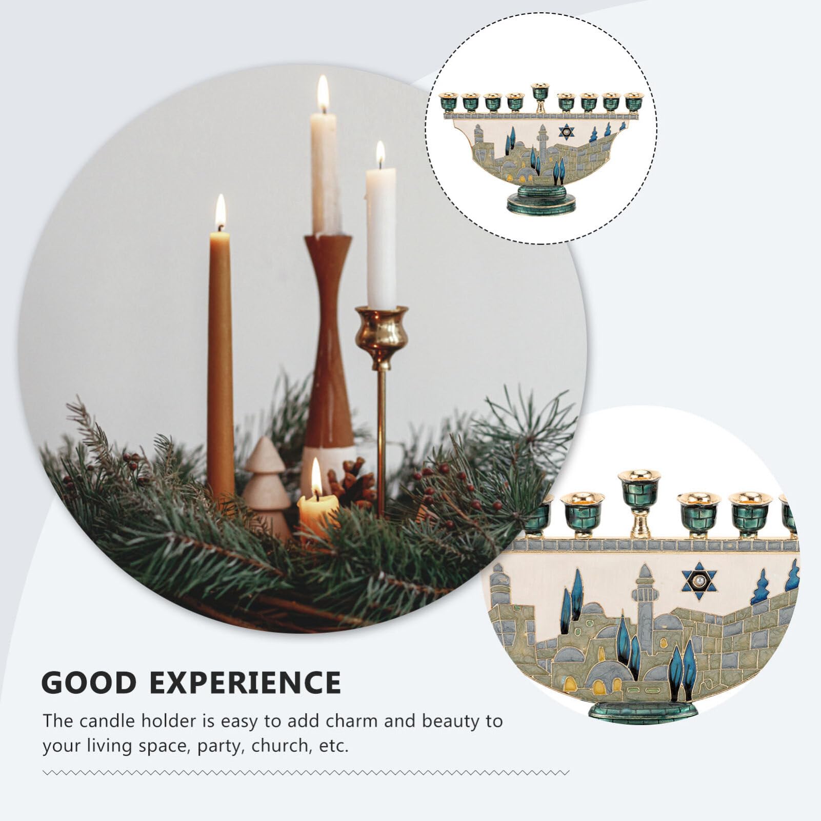 Jerusalem Menorah Hanukkah Can - Candle Holder Decor ulasan dan harga